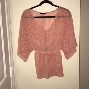 Sheer peach dress top
